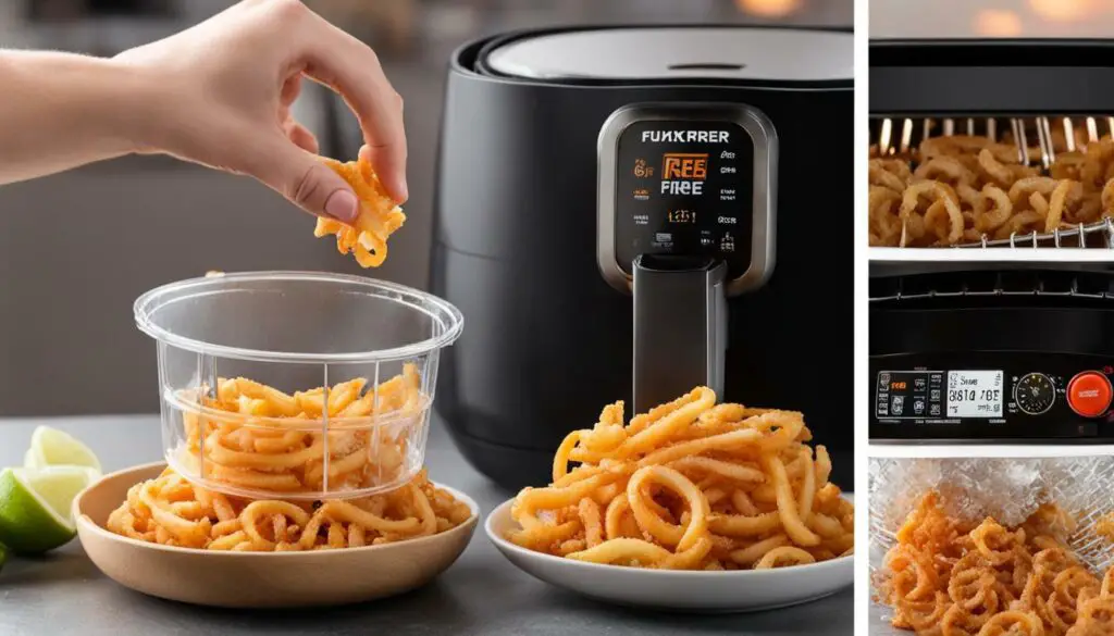 Preparing Frozen Curly Fries for Air Frying