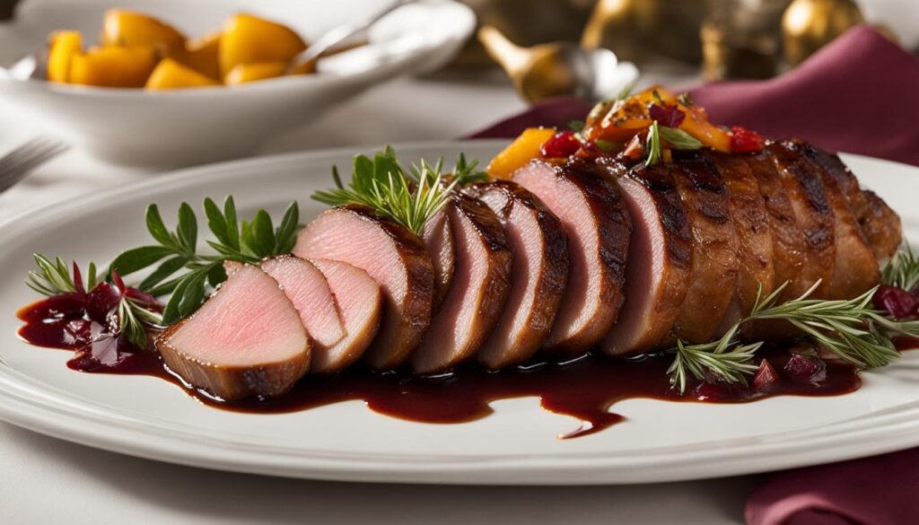 Duck with Pears Sauce