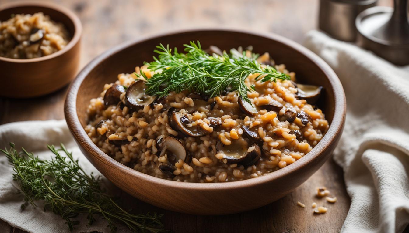 Creamy Mushroom Parmesan farro
