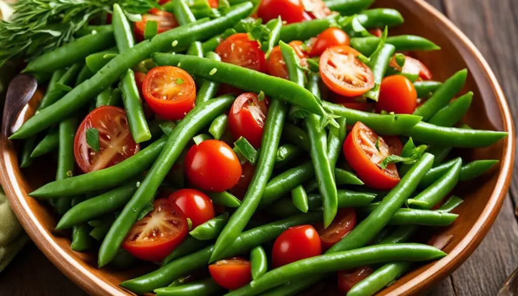 green beans and tomatoes salad