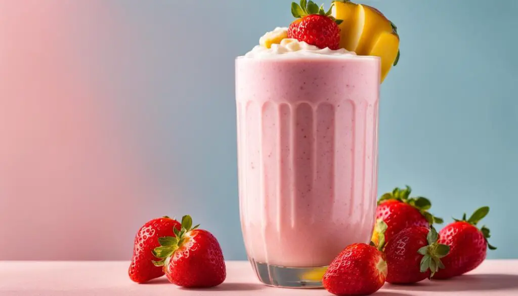 strawberry banana skyr smoothie