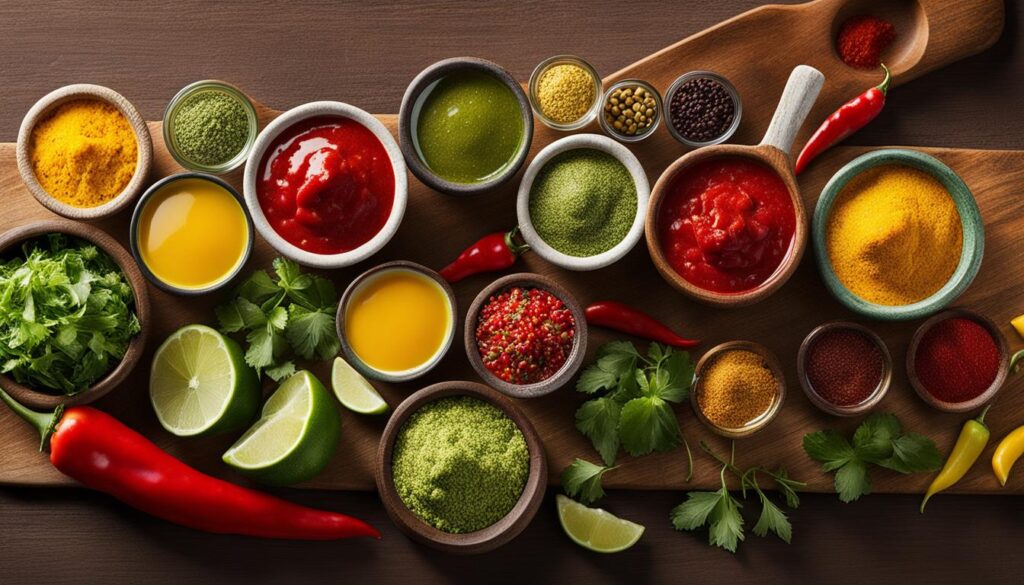 zesty mexican condiments
