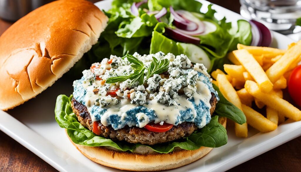 blue cheese burger